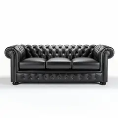 GENERICO - Sofa Chester Harry 3 Puestos 220 Negro