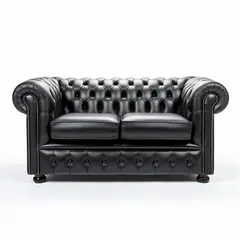 GENERICO - Sofa Chester Harry 2 Puestos 180 Negro
