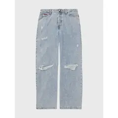 TOMMY HILFIGER - Jeans Adaptive De Talle Alto Y Pernera Ancha Mujer Azul