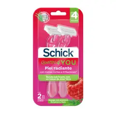 SCHICK - Maquina de Afeitar Quattro You Raspberry.---