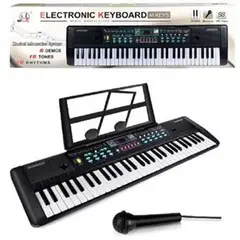 GENERICO - Piano Organeta Grande de 61 Teclas con Micrófono y Bluetooth