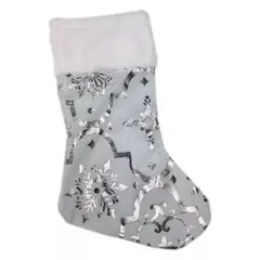 GENERICO - Bota Navideña Grande Terciopelo 48x26cm Decoración Navidad