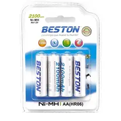 BESTON - Pila bateria recargable aa x4 1500mah cargador