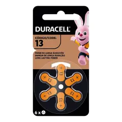 DURACELL - Pilas Para Audífonos Tamaño 13 Paquete De 6