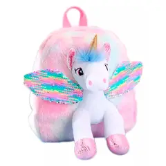 GENERICO - Maleta Morral Unicornio Peluche Niña Mujer Rosado Pony Ofert Aleatorio