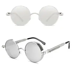 GENERICO - Gafas De Sol Redondas Steampunk Vintage