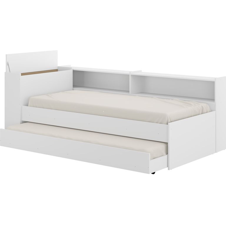 Imagen de Cama Tipo Nido Multimueble con Balda y Arco Color Blanco-