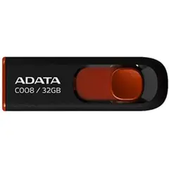 ADATA - Memoria USB 2.0 C008 Retráctil 32GB, Negra