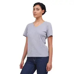 SANTANA - Camiseta Básica Mujer Isabella Gris Claro