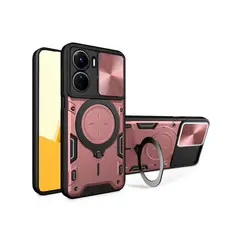 GENERICO - Funda Protección Cámara Con Soporte Compatible Vivo Y16 Rosado