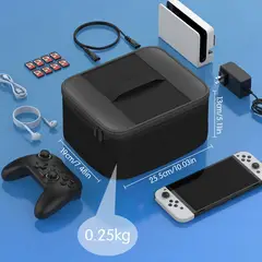 NINTENDO - Maleta estuche de viaje para switch multiprotección Negro.