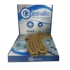 GENERICO - Kit Arrastre Duke 200 6 Huecos Cadena Dorada Cassarella