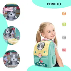 LANZURY IMPORTACIONES - Juguete Kit Mascota Set Veterinaria Cuidado Maleta VERDE-
