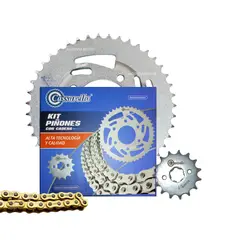 GENERICO - Kit Arrastre Kymco Active 110 Cadena Dorada Cassarella
