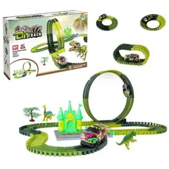 GENERICO - Pista Carro Set Armable Juguete Multiforma Dinosaurios Niños