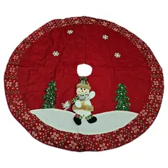 GENERICO - Tapete Pie Árbol Falda Navideña Diseño Relieve 1mt Diamétro