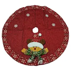 GENERICO - Tapete Pie Árbol Falda Navideña Diseño Relieve 80cm Diamétro