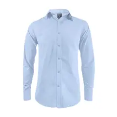 SON DOS - Camisa azul también en tallas grandes manga larga hombre