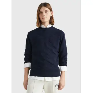 TOMMY HILFIGER - Saco Amplio De Punto Con Monogramas Th Hombre Azul