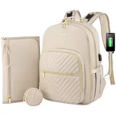 JON DI GROUP SAS - Pañalera Morral Multiusos Para Bebe Premium USB - Beis