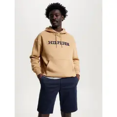 TOMMY HILFIGER - Saco Con Gorro Y Monotipo Hilfiger Hombre Khaki
