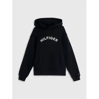 TOMMY HILFIGER - Buzo Con Gorro Y Logo Arqueado Niño Azul