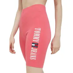 TOMMY HILFIGER - Licra Corta Rosada En Algodón Con Logo Para Mujer Tommy Jeans