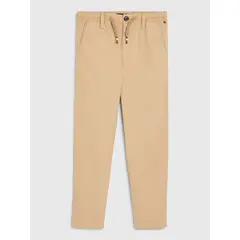 TOMMY HILFIGER - Pantalón Essential De Corte Ancho Niño Beige