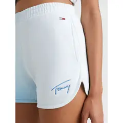 TOMMY HILFIGER - Pantalón Corto Signature Con Efecto Degradé Mujer Celeste Tommy Jeans