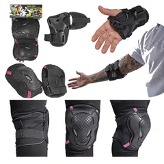WONDER SPORT - Kit De Protección para Patinaje Adulto Rodilleras Coderas y Muñequeras