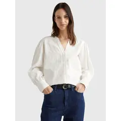 TOMMY HILFIGER - Blusa Con Cuello V Para Mujer