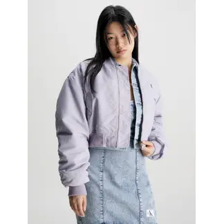 CALVIN KLEIN - Chaqueta Morada Bomber Ligeramente Acolchada Para Mujer