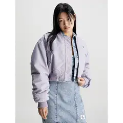 CALVIN KLEIN - Chaqueta Morada Bomber Ligeramente Acolchada Para Mujer