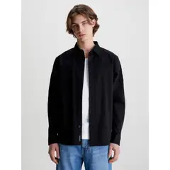CALVIN KLEIN - Camisa Holgada De Sarga Algodón Hombre Negro