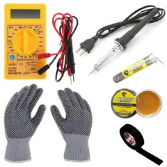 AMERICAN STANDARD - Cautín 30W Multímetro Guantes Estaño Accesorios