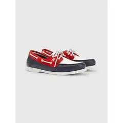 TOMMY HILFIGER - Náuticos De Cuero Con Diseño Color Block Mujer