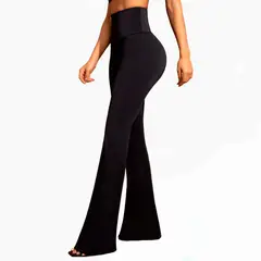 GENERICO - Pantalon tipo leggins bota amplia talle alto pegado control abdomen