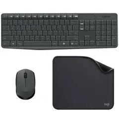 LOGITECH - Combo Inalámbrico Mk235 Pad Mouse Studio Series