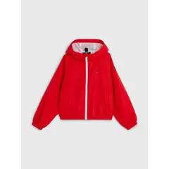 TOMMY HILFIGER - Chaqueta Essential Con Gorro Niña Rojo