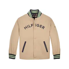 TOMMY HILFIGER - Chaqueta Bomber Con Logo Arqueado Niño Beige