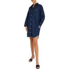 TOMMY HILFIGER - Vestido Camisero Denim Manga Larga