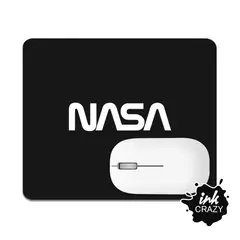 GENERICO - Mouse Pad Logo Nasa Negro Basico