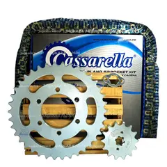 GENERICO - Kit Arrastre Avenger 220 Cadena Dorada Cassarella