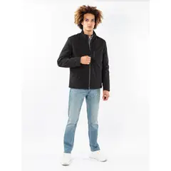 CALVIN KLEIN - Chaqueta Negra con Cierre en el Pecho