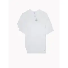 TOMMY HILFIGER - Pack de 3 Camisetas Blancas Cuello V