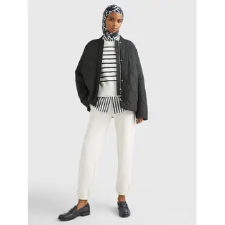 TOMMY HILFIGER - Chaqueta Negra Bomber Acolchada Para Mujer