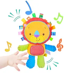 BABY ON - Peluche De Apego Sensorial Relajante Sonido Bebes Y Niños Leon