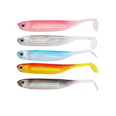 GENERICO - Señuelos De Silicona Para Pesca Realistas Multicolor X5