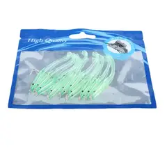 GENERICO - Señuelos De Silicona Para Pesca Fosforescent Con Anzuelo X10