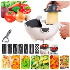 ONE PIXEL - Rallador Picador 9 En 1 Cortador Con Escurridor De Verduras